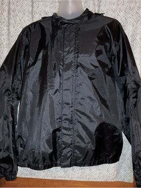Harley Davidson Biker Jacket Black Nylon Zip Hook Loop Lightweight Men’s XXL